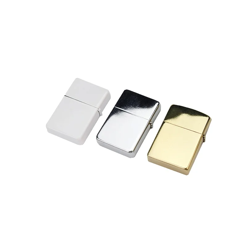 Custom Logo Sublimation Blank metal lighter printing coated blank lighters heat press printing white lighter