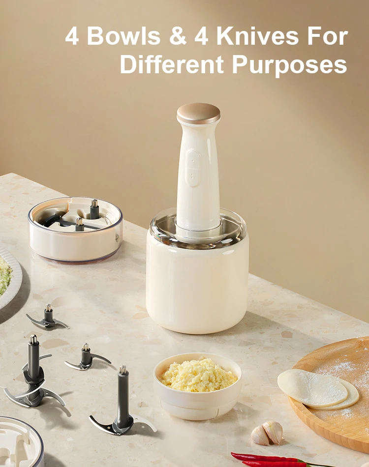 New Arrival Low Noise Multi-Function Double-Layered Electric Food Processor Wet And Dry