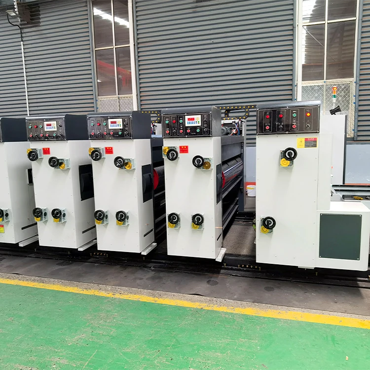 Automatic flexo ink carton 4 colors printing slotting machine