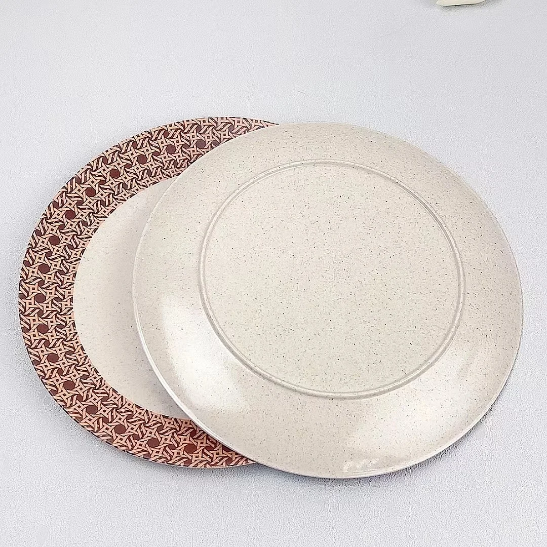 Unbreakable  kitchen wares custom melamine serving plates dishes melamine plate sets dinnerware   melamine bamboo fiber  plate