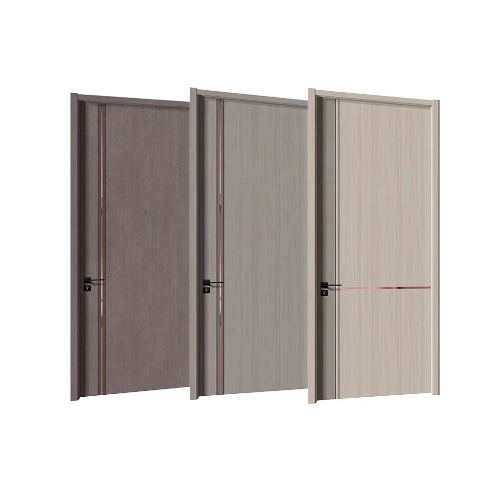Zoyima Cheap Interior Room MDF Soundproof Bedroom Melamine Oak Wooden Door Panel Others Doors Double Design Entry Factory