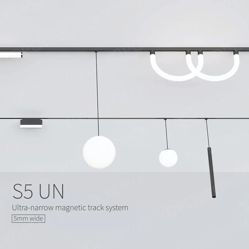 5mm Extremely Narrow Magnetic Track Lights Rail Lighting System Led DC24V 6W 9W Smart Tuya Zgbee Linear Min Magnet Light Lamp