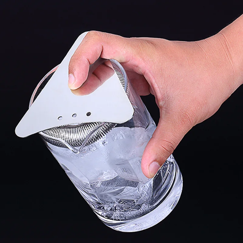 Unique Triangle Ice Strainers Customised Logo Bar Tool Stainless Steels Hawthorn Filter Cocktail Strainer