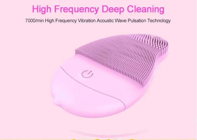 
Mini Silicone Electric Face Cleaning Massage Battery Powered Waterproof Facial Pore Deep Cleansing Brush Make Up Cleaner 