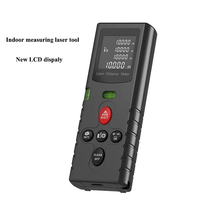 Portable liquid crystal display back light digital handle measure distance meter laser indoor using