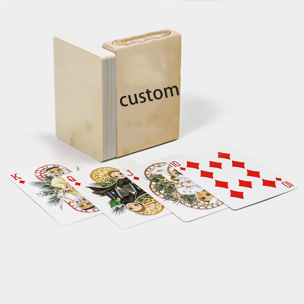 Custom Hight quality Print Plastic PVC Waterproof Plastic Playing Cards Poker Cards With Custom Box