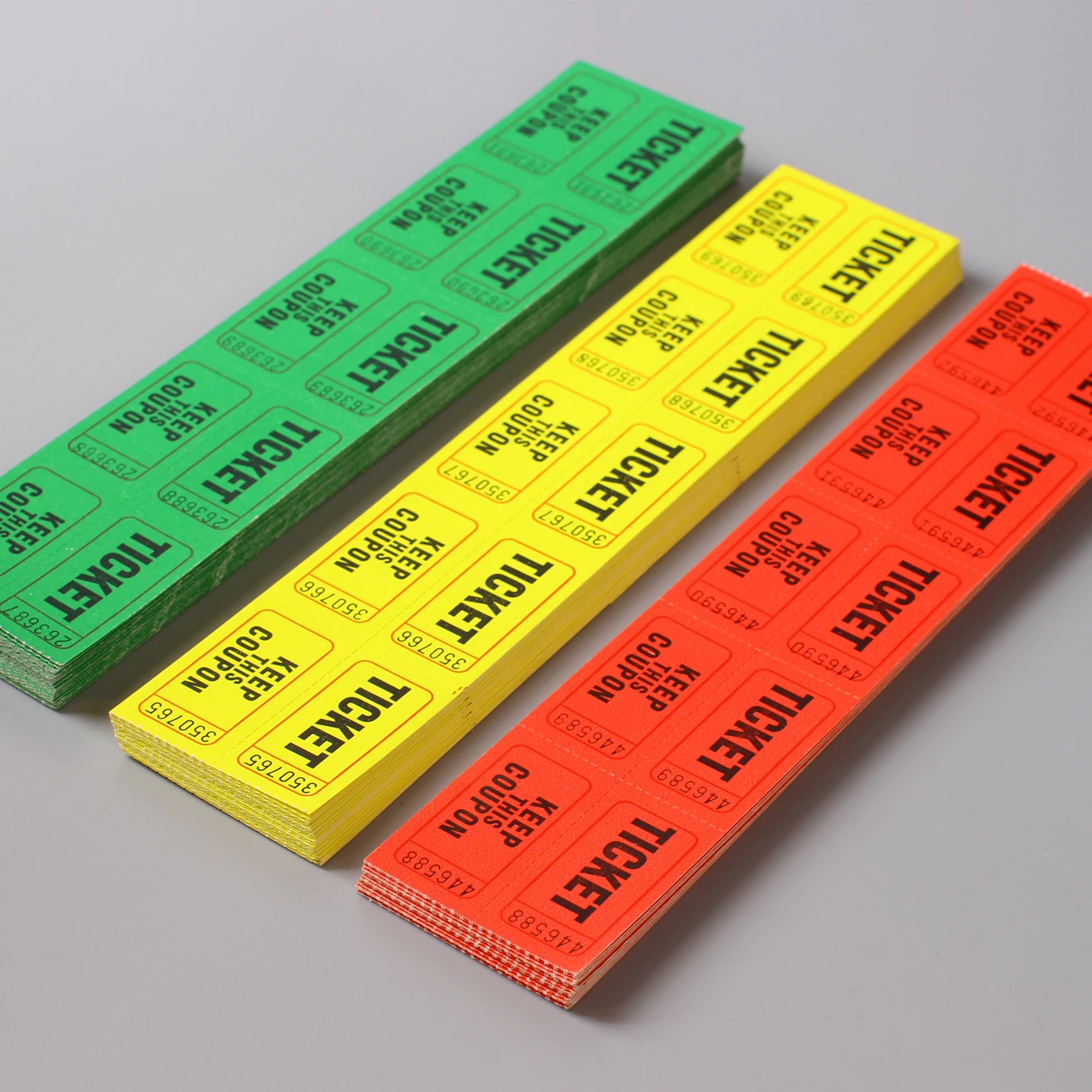 
customized roll or fanfold game party ticket 