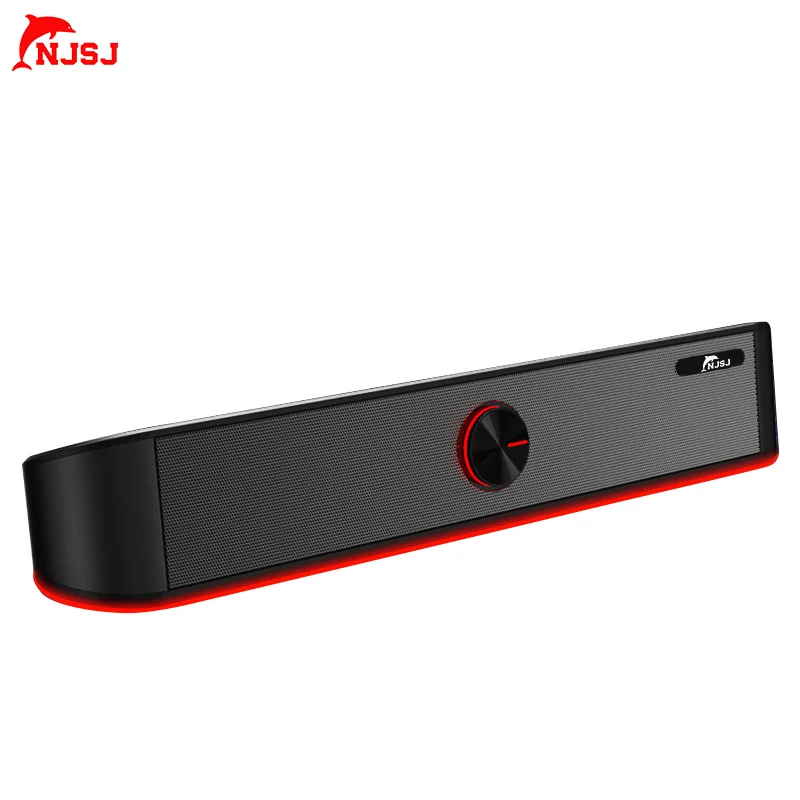 NJSJ новый дизайн RGB игровой компьютер bt динамик длинноходная звуковая панель с USB Bluetooth