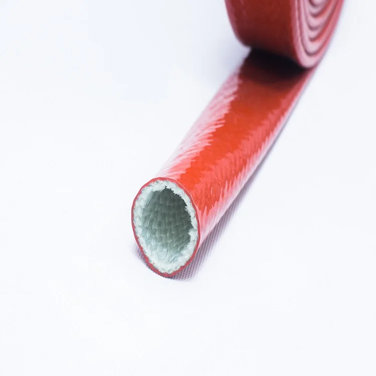 High Temperature Heat Proof Wire Protection Sleeve Fire Resistant Hose Sleeve / Brick Red Insulation Sleeving High Voltage 500C