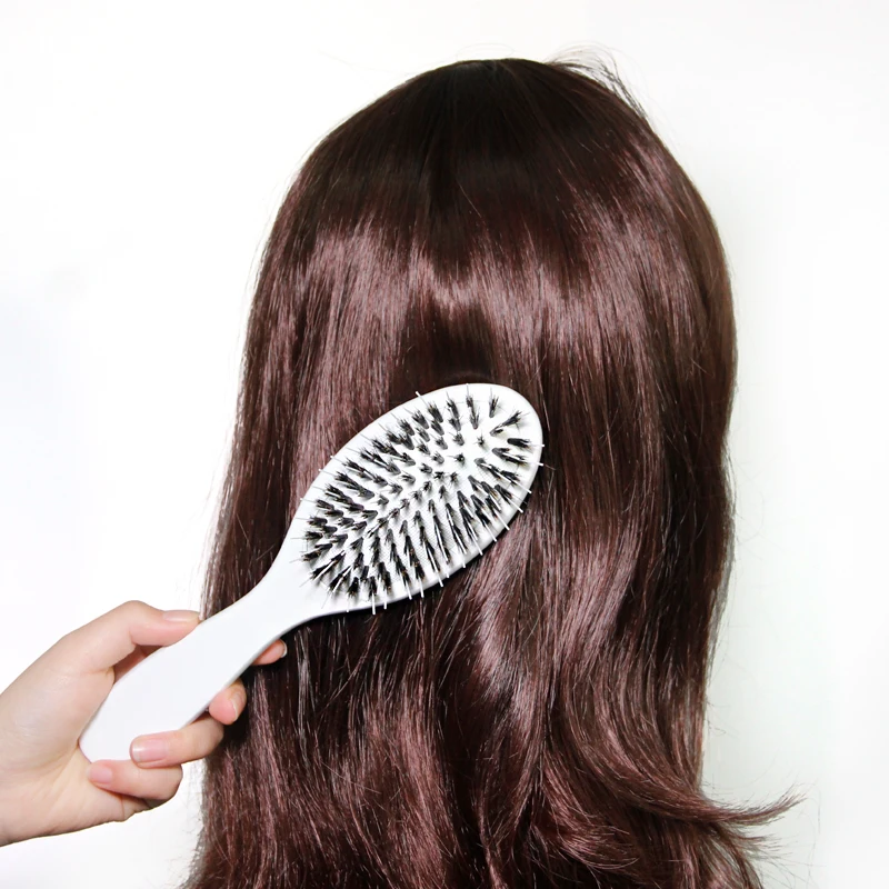 Прямая Продажа с фабрики оптовая продажа индивидуальный логотип Бамбуковая деревянная щетка для наращивания волос щетина парик кудрявый женщин