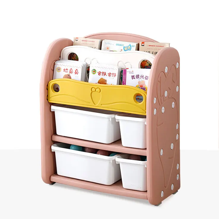Nursery School Kindergarten Multifunctional Preschool Children Books Storage Rack