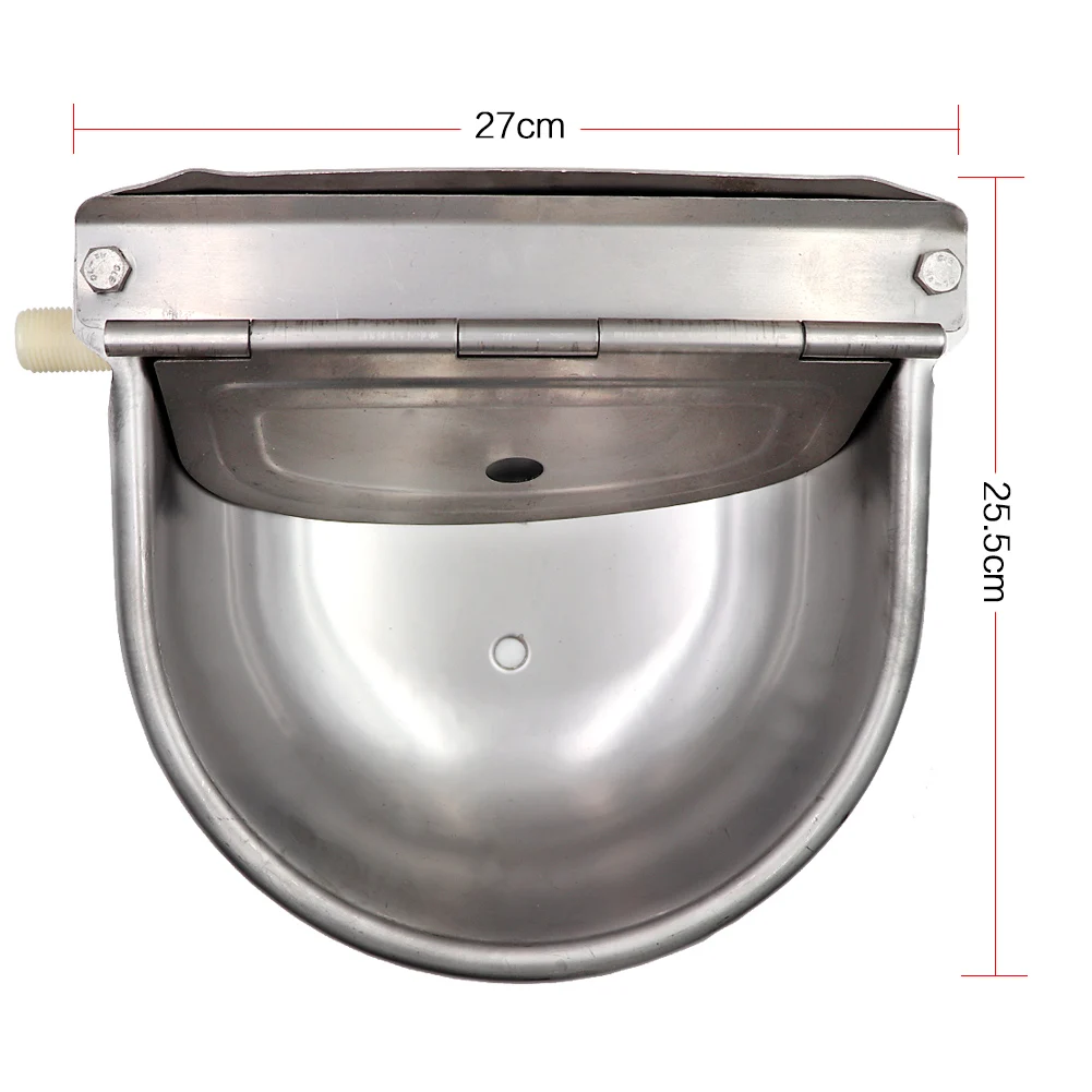 Float Valve Cattle Horse Drinker Stainless Steel Automatic Dog Cow Water Trough 3L Drinking Bowl with Outlet