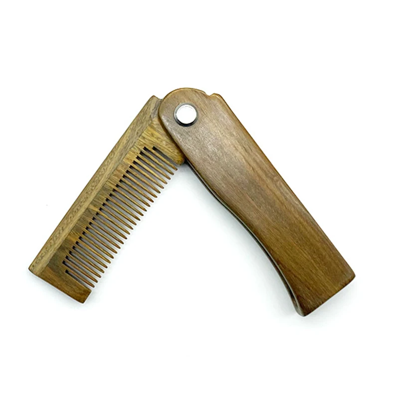 foldable wooden beard comb
