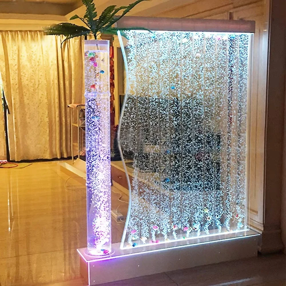 Hot popular S design acrylic water bubble wall room dividers&screens
