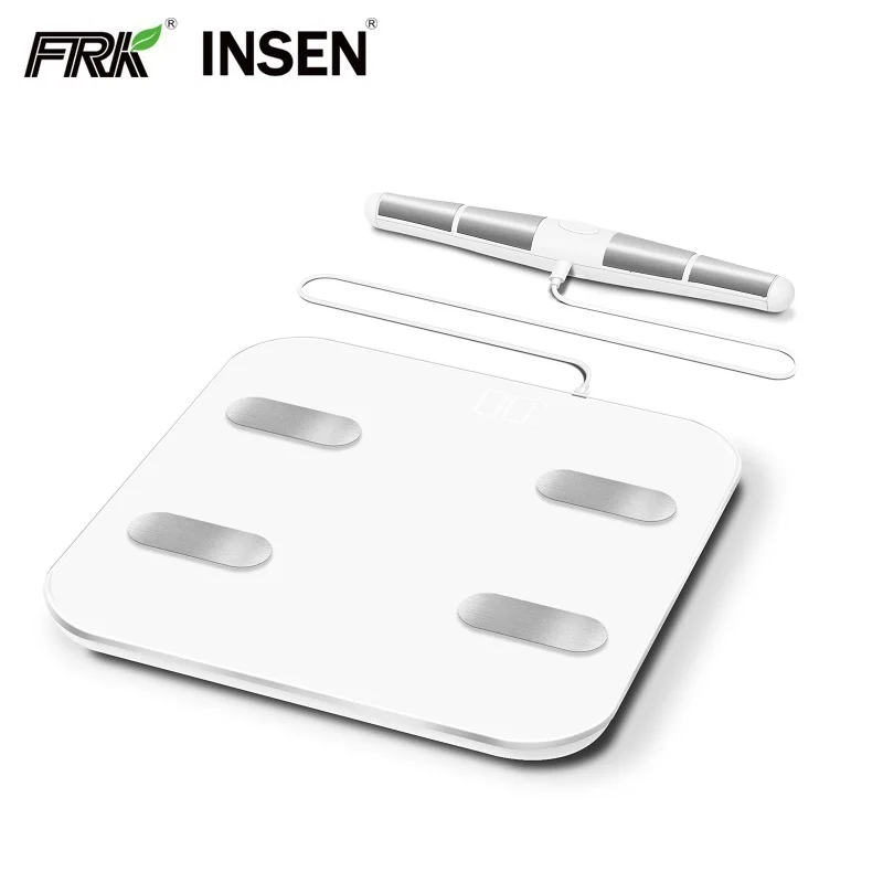 6mm Glass Platform Smart Body Fat Weight Scale Eight Electrode APP Connected Electronic Heart Rate Health Test Scale