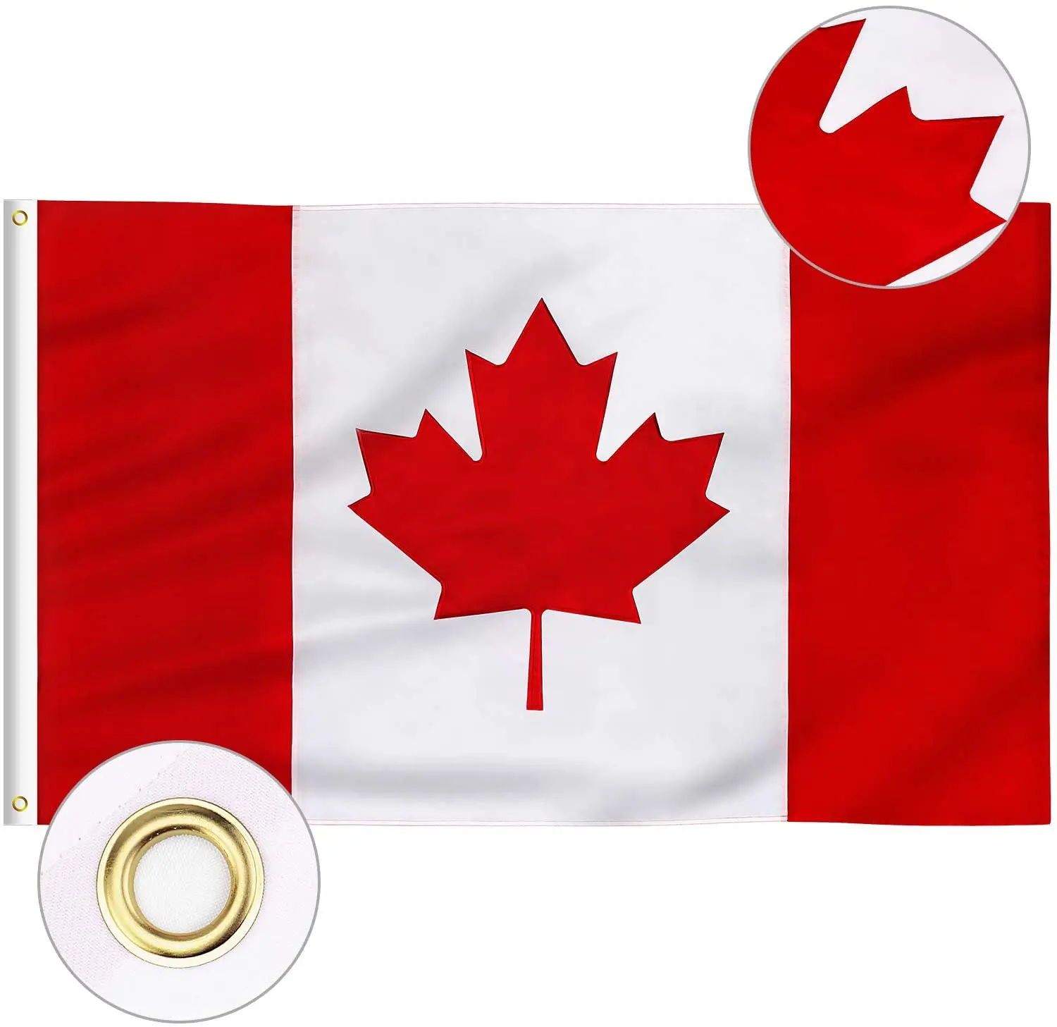 
High Quality heavy Polyester nylon embroidered canada flag 