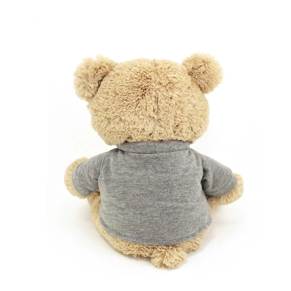 Plush Stuffed teddy bear with custom t-shirt Soft Custom Logo Soft Teddy Bear