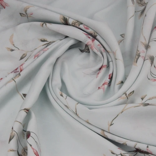 Popular Colorful Comfortable Woven Viscose Floral Printed Custom Challis 100% Rayon Viscos Flower Fabrics For Skirt Dress