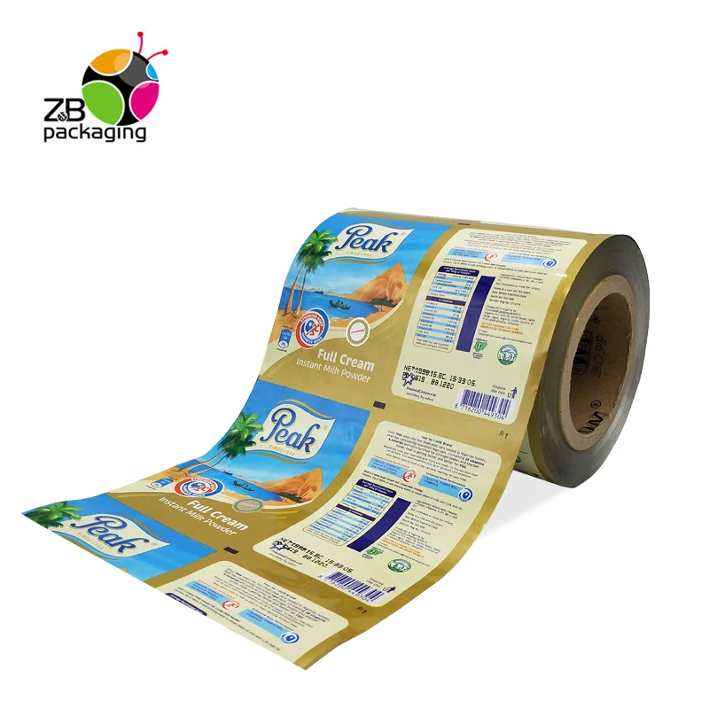 Factory Wholesale Plastic Film Roll Cookie Potato Chips Packaging Laminating Film Plastic Film Roll