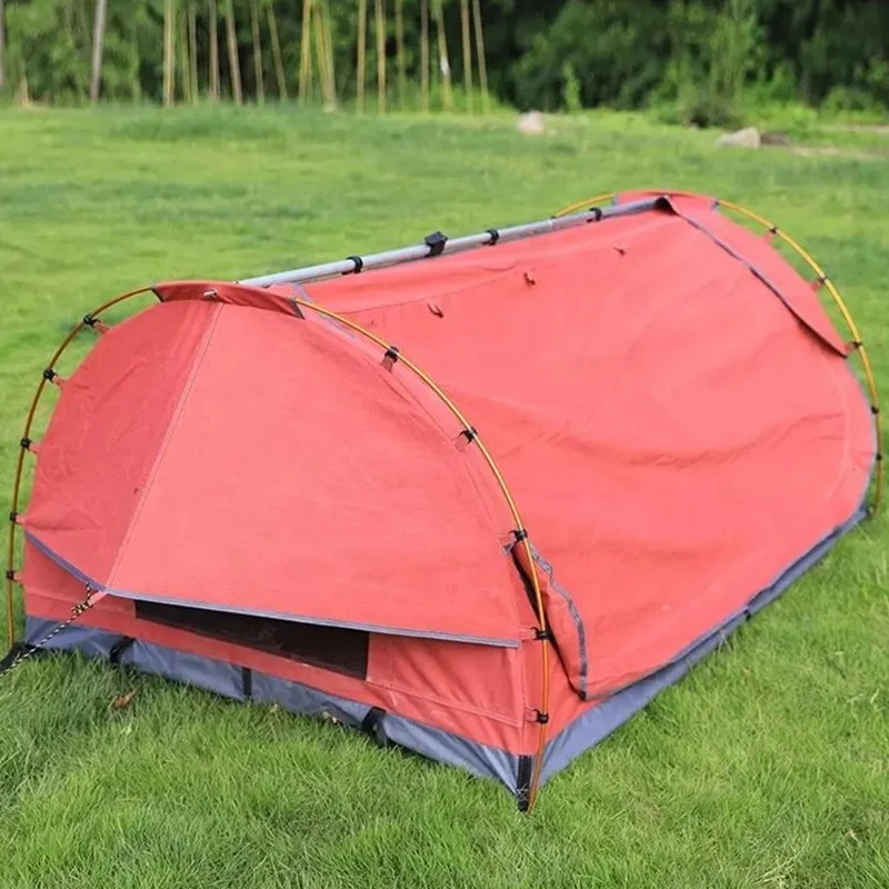 High Quality Waterproof Double Swag Tent  2 Persons Canvas Swag Tent Canvas Camping Tent