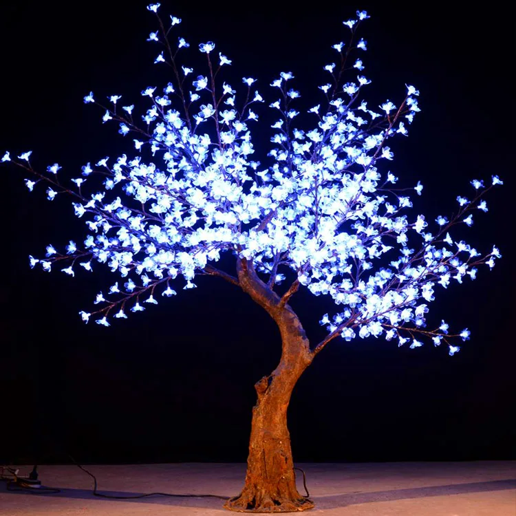 Wholesale Outdoor Waterproof Wedding Decoration RGB cherry blossom plants tree lighted artificial flower