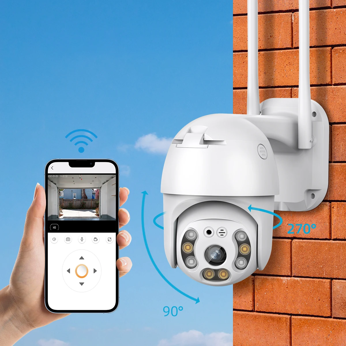 Garage Gate Security Camera With Gate Motor