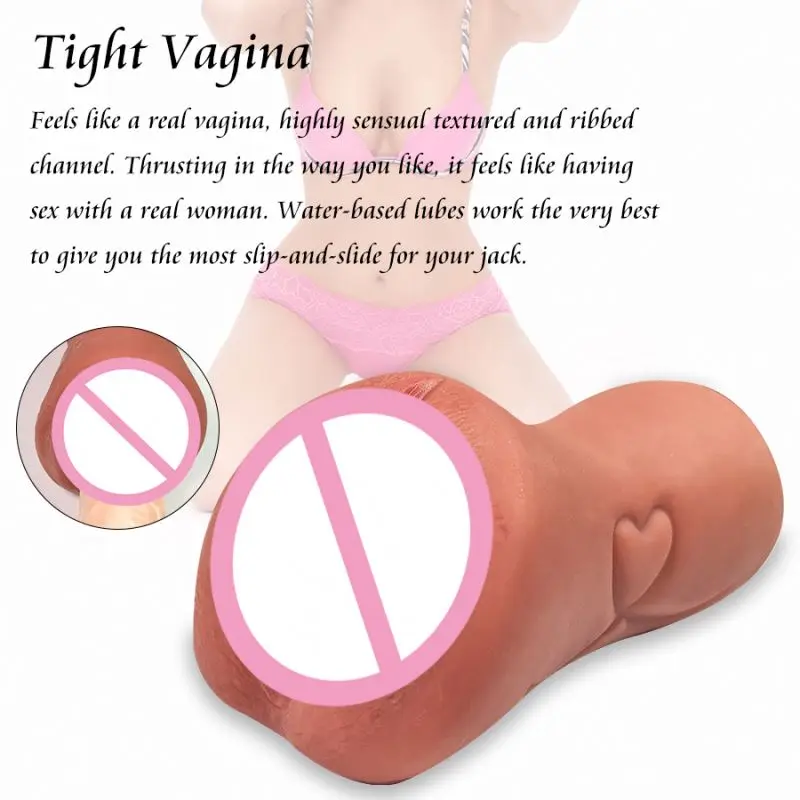 Wholesales 2 In 1 Realistic 3d Vagina Toy Male Masturbator Pocket Pussy Mouth Sex Toy For Men Artificial Vagina Masturbators %