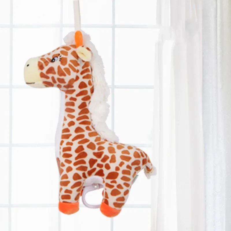 Baby comfort toys Cute Cartoon Plush Deer Toy with Music Pull Ring - Stroller or Crib Hanging sleeping Toy Music Box Inside