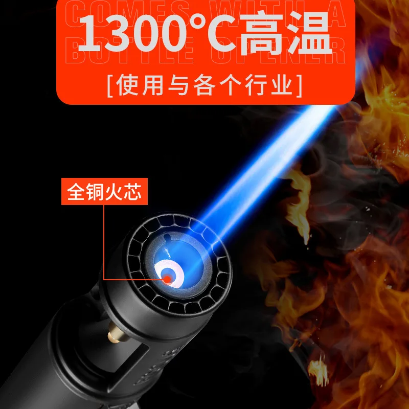 Cigar Specific Spray Gun Lighter Refillable Jet Flame Windproof Lighter Multi functional barbecue bottle opener lighter