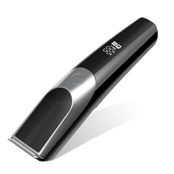 Перезаряжаемая Парикмахерская Машинка для стрижки бороды, беспроводной триммер для ухода за волосами, мужской триммер для бороды с переключателем и светодиодным дисплеем