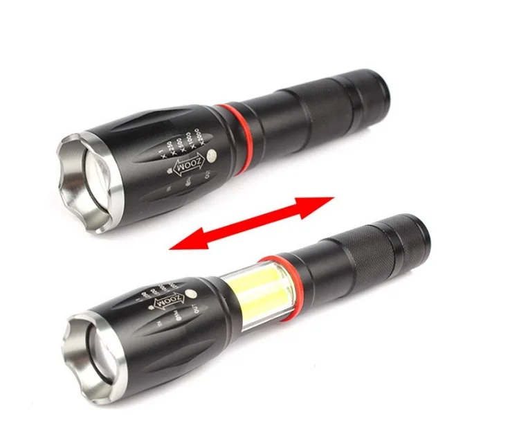 Waterproof LED Flashlights USB Rechargeable Aluminum Alloy T6 LED FLASHLIGHT Big Reflector Mid Switch Maglite Flashlight Torch