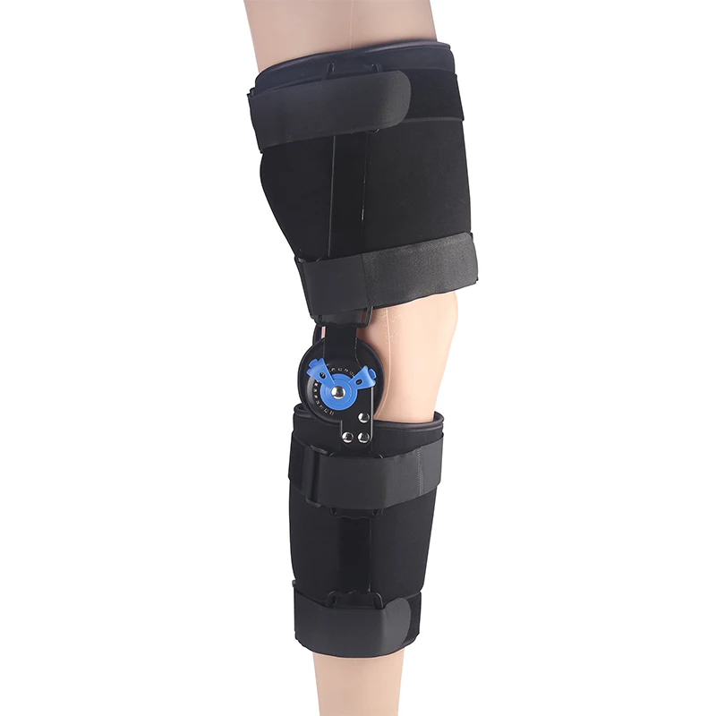 Adjustable  Wholesale Knitted Elastic Nylon Knee Pads Knee Support Sleeve Compression Sports Knee Brace With Belt