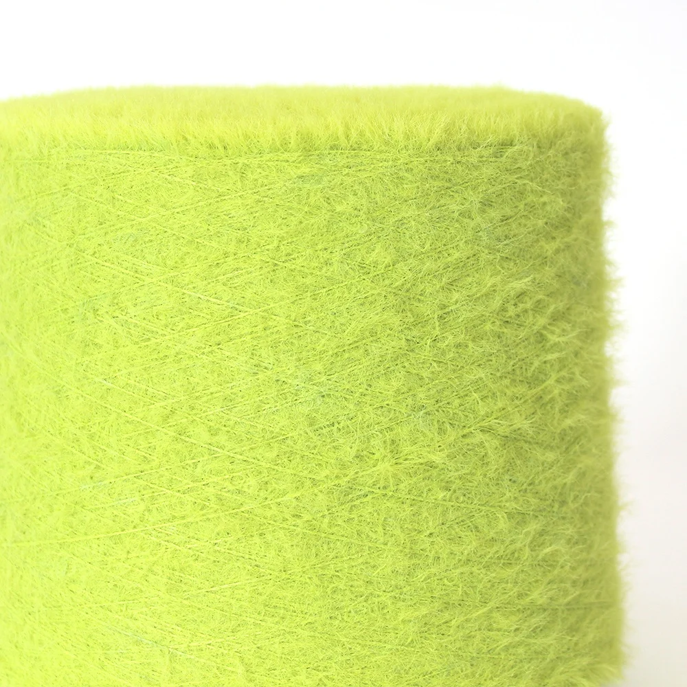  Textile knitting dyed 2cm faux marten hair crochet wool mink fur 100% nylon polyamide fancy yarn for