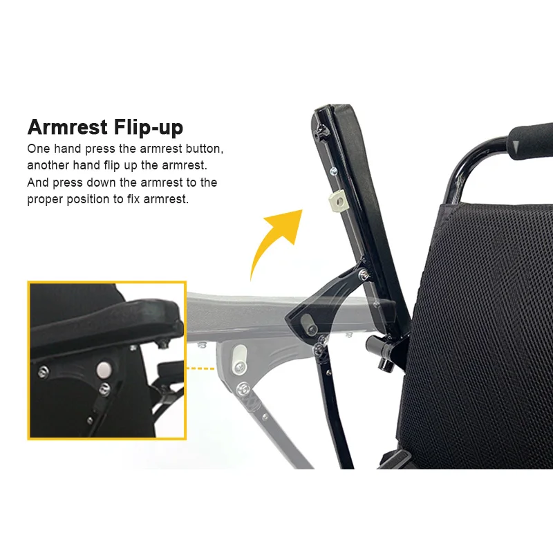 Медицинская поставка автоматическая легкая складная инвалидная коляска Silla de Ruedas с электроприводом дистанционным управлением