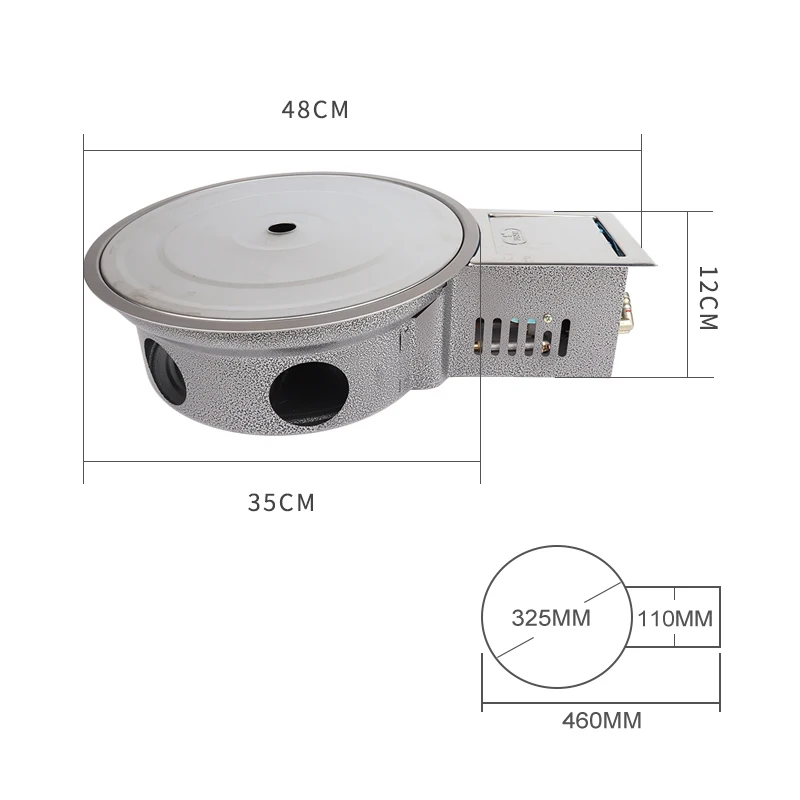 PINNOVO korean bbq gas grill hot pot gas bbq grill outdoor stainless steel for restaurant bbq grills gas table top stove