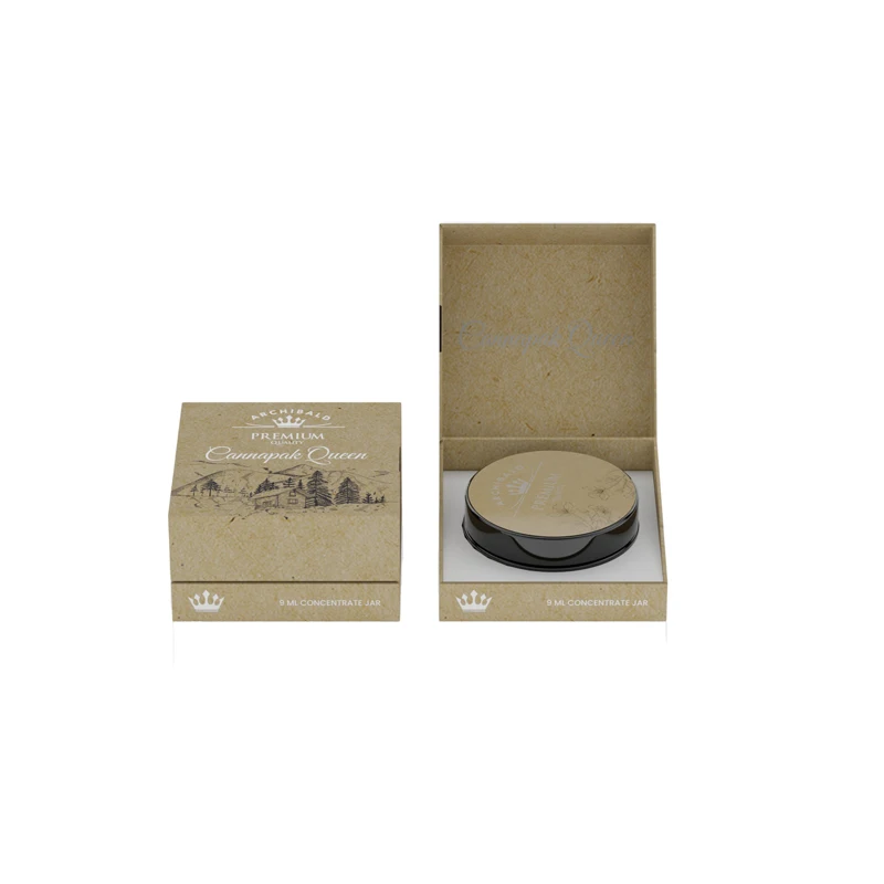 Latest Design UV Printing Rigid Packaging Glass Jar Packaging Box Paper Boxes Jar Gift Box for Round Concentrate Jar