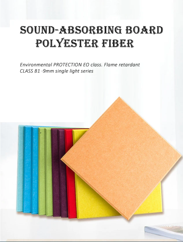 New fashionable polyester fiber acoustic panels sound-absorbing board