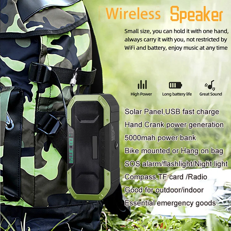 D580 Emergency All Weather AM FM DAB Radio Outdoor Waterproof Kayinow Mi Bt Speaker With Sos Alarm Power Bank