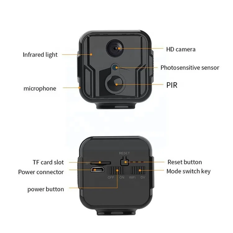 3G 4G 2MP Network Two Way Voice Camera Surveillance IR Night Vision Loop Recording Camcorder 1080P T9 Mini WIFI IP Mini Camera