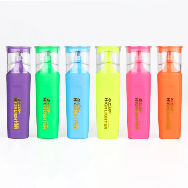 Gxin G-304802 High Capacity neon color Highlighter marker pen Art Graffiti Colorful Paint Fluorescent Pen custom highlighters