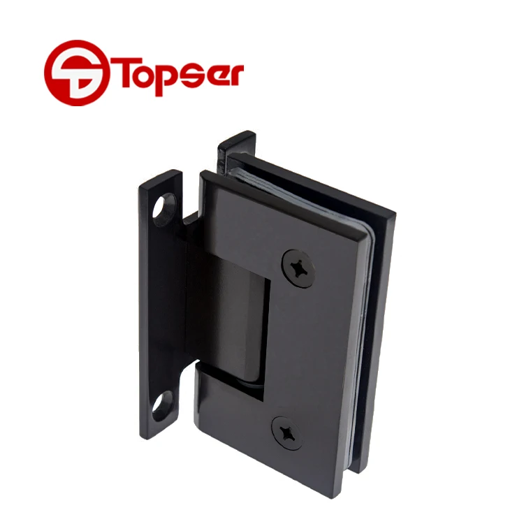 CRL Matte Black Shower Glass Door Hinges Wall To Glass Shower Door Frameless Pivot Fixing Hinges Set