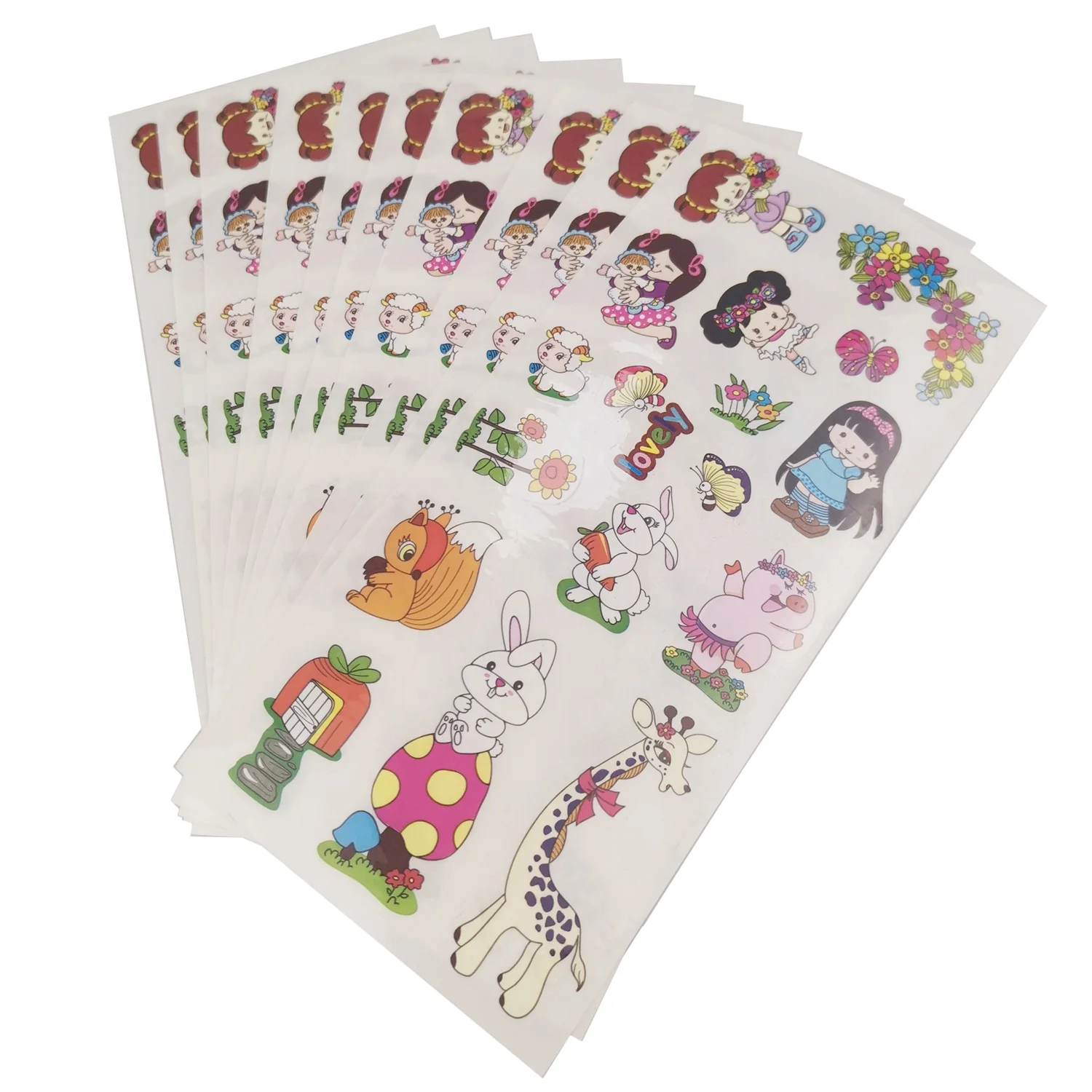 Custom die-cutting vinyl sticker printing adhesive waterproof cartoon label company logo design sticker