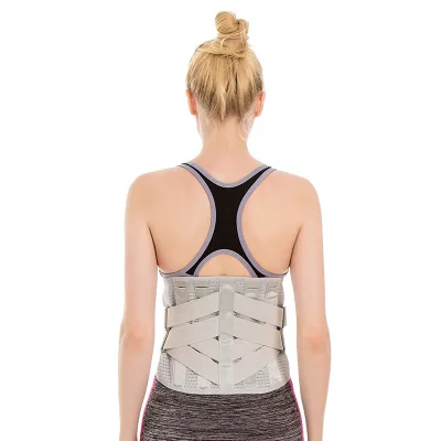Customized Medical Back Brace Adjustable Compression Lumbar Support Belt With 3 Removable Pad