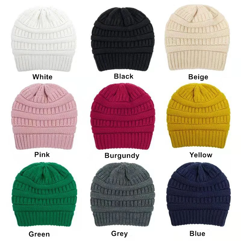 Wholesale Custom High Quality beanie hat Beanies Men Women Wool Acrylic Satin Silk Lined Cable Knitted Beanie Cap