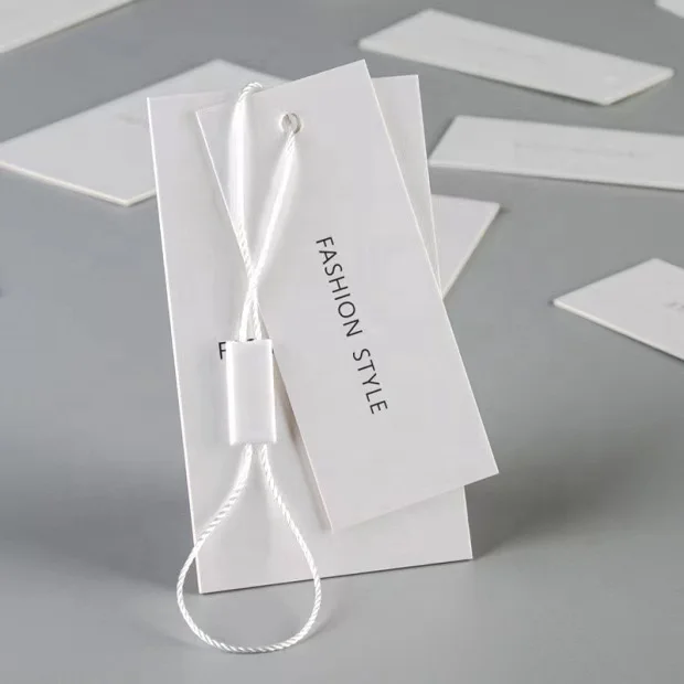 Garment Accessories Fashion Luxury Paper Hang Tags Custom Recycled Clothing paper label tag Canvas Hangtags For Clothing