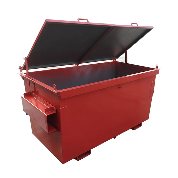 Sheet Metal Front Load Dumpster Forklift Garbage Skip Bin