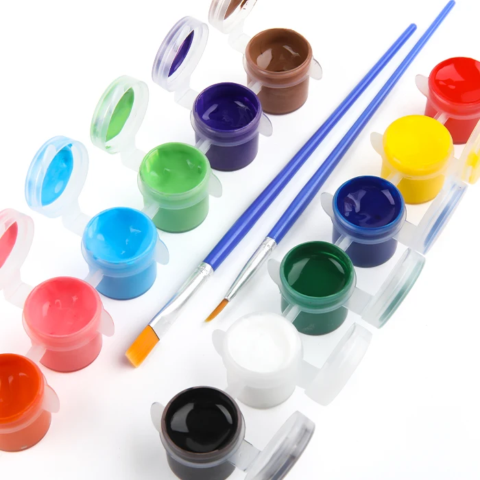 Gxin K001B 12 видов цветов набор акриловых красок для художников, кисти для рисования, 5 мл