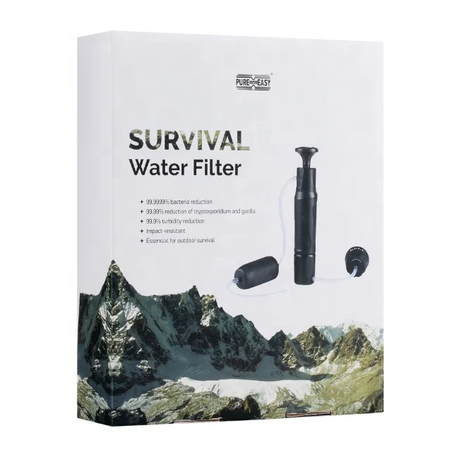 Pureeasy survival outdoor camping hiking ceramic water filter Pump Water Filter