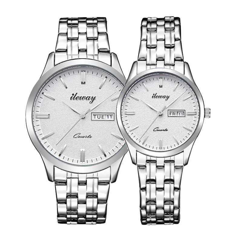 Top Brand Waterproof Stainless Steel Japan Movt Couple Watches Wholesale Quartz Men Lady Watch Factory