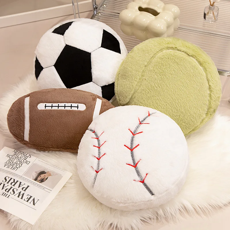 Creative Football Cushion Pillow Plush Keychain Pendant Stuffed Country Ball Plush Pillow